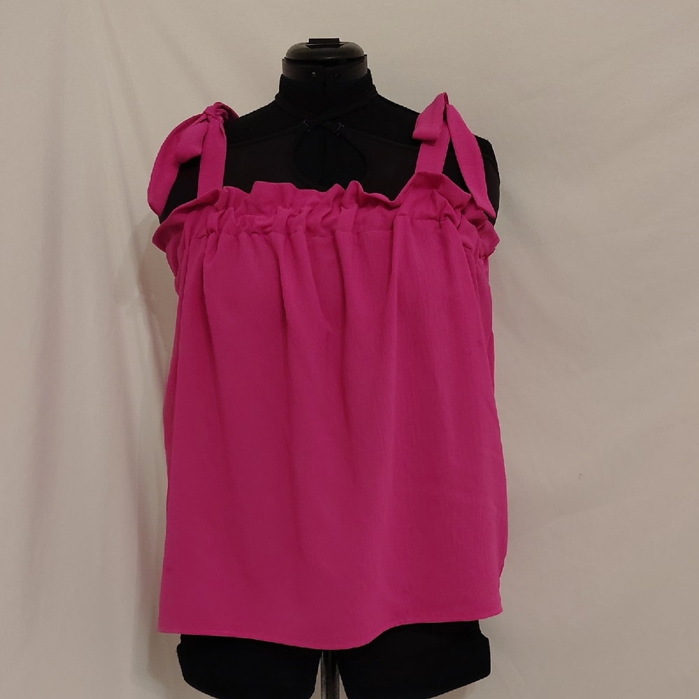 entro Hot Pink Tie-Shoulder Camisole